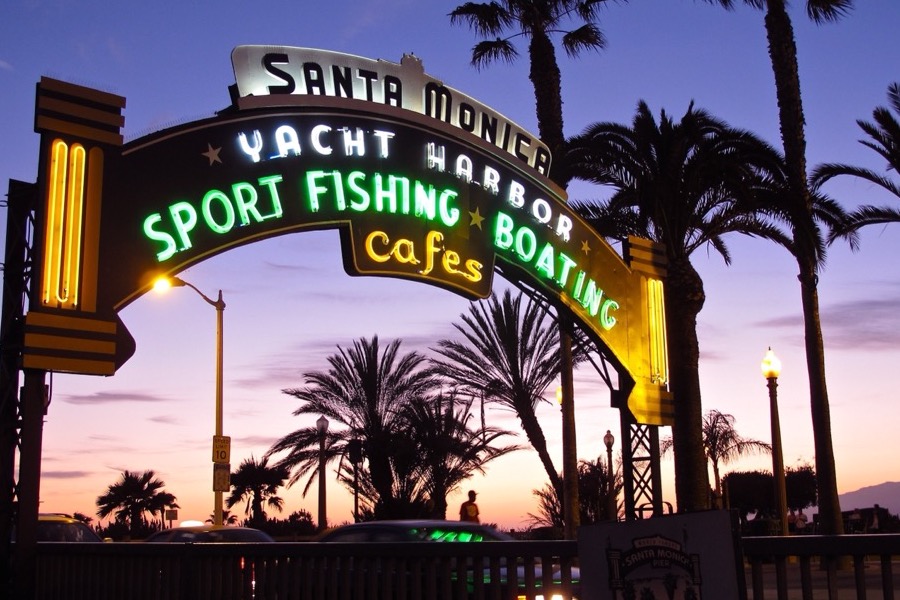 Santa Monica Pier at the western end of Route 66