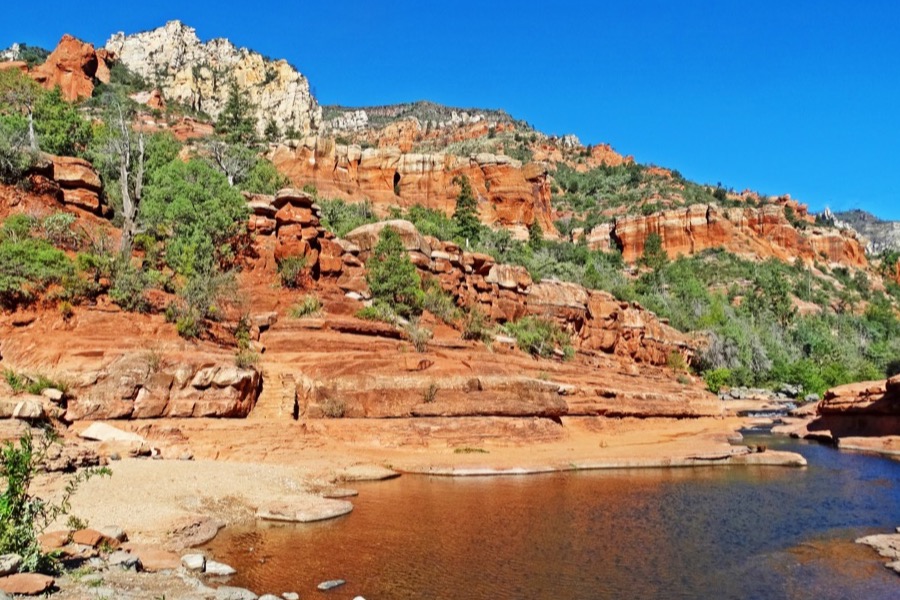 Slide Rock State Park natural water slide in Oak Creek